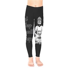 Eat, Sleep, Meditate, Repeat  Kids  Leggings  by Valentinaart