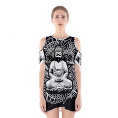 Ornate Buddha Shoulder Cutout One Piece by Valentinaart