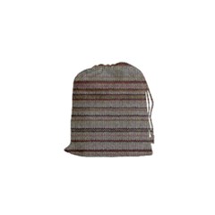 Stripy Knitted Wool Fabric Texture Drawstring Pouches (xs)  by BangZart