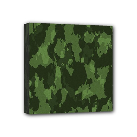 Camouflage Green Army Texture Mini Canvas 4  X 4  by BangZart