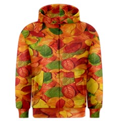 Leaves Texture Men s Zipper Hoodie by BangZart