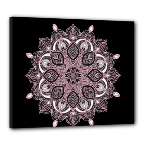 Ornate Mandala Canvas 24  X 20  by Valentinaart