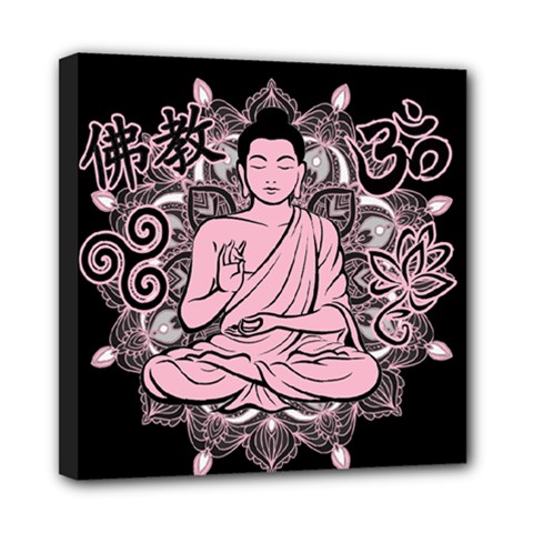 Ornate Buddha Mini Canvas 8  X 8  by Valentinaart