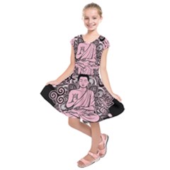 Ornate Buddha Kids  Short Sleeve Dress by Valentinaart