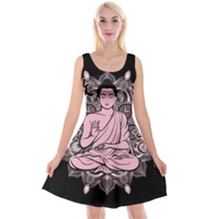 Ornate Buddha Reversible Velvet Sleeveless Dress by Valentinaart