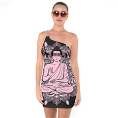 Ornate Buddha One Soulder Bodycon Dress by Valentinaart