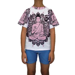 Ornate Buddha Kids  Short Sleeve Swimwear by Valentinaart