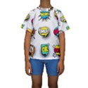 Comic Speech Bubbles  Kids  Short Sleeve Swimwear View1