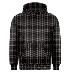 Dark Black Mesh Patterns Men s Zipper Hoodie by BangZart