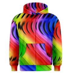 Colorful Vertical Lines Men s Zipper Hoodie by BangZart