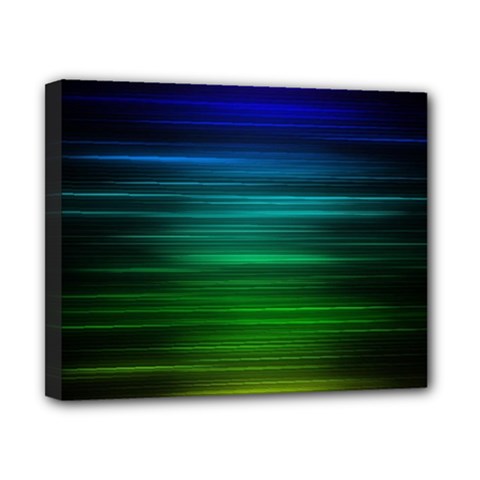 Blue And Green Lines Canvas 10  X 8  by BangZart