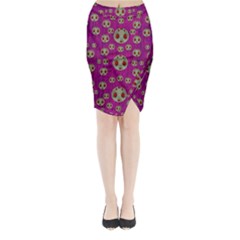 Ladybug In The Forest Of Fantasy Midi Wrap Pencil Skirt by pepitasart