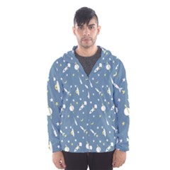 Space Rockets Pattern Hooded Wind Breaker (men) by BangZart