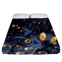 Monster Cover Pattern Fitted Sheet (king Size) by BangZart