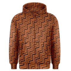 Brown Zig Zag Background Men s Zipper Hoodie by BangZart