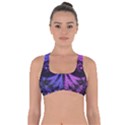 Beautiful Lilac Fractal Feathers of the Starling Got No Strings Sports Bra View1