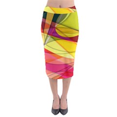 Abstract #367 Midi Pencil Skirt by RockettGraphics