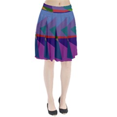 Abstract #415 Tipping Point Pleated Skirt by RockettGraphics