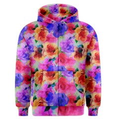 Floral Pattern Background Seamless Men s Zipper Hoodie by BangZart