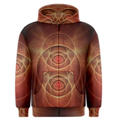 The Rusty Red Fractal Scarab Of Fiery Old Man Ra Men s Zipper Hoodie by jayaprime