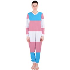 Trans Pride Onepiece Jumpsuit (ladies)  by Crayonlord