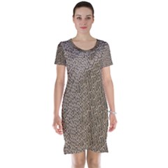 Animal Print Panthera Onca Texture Pattern Short Sleeve Nightdress by paulaoliveiradesign