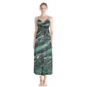 Green Marble Stone Texture Emerald  Button Up Chiffon Maxi Dress View1