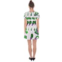 Green Music Pattern Drop Hem Mini Chiffon Dress View2