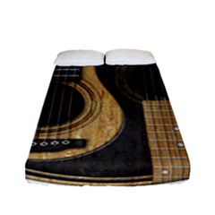 Old And Worn Acoustic Guitars Yin Yang Fitted Sheet (full/ Double Size) by JeffBartels