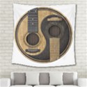 Old And Worn Acoustic Guitars Yin Yang Square Tapestry (Large) View2