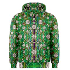 Pearl Flowers In The Glowing Forest Men s Zipper Hoodie by pepitasart