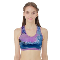 Rising To Touch You Sports Bra With Border by Dimkad