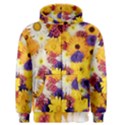 Colorful Flowers Pattern Men s Zipper Hoodie View1