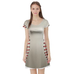 Baseball Short Sleeve Skater Dress by BangZart