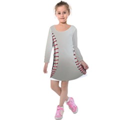 Baseball Kids  Long Sleeve Velvet Dress by BangZart