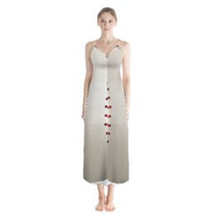 Baseball Button Up Chiffon Maxi Dress by BangZart