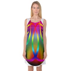 Colorful Easter Egg Sleeveless Satin Nightdress by BangZart