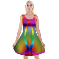 Colorful Easter Egg Reversible Velvet Sleeveless Dress by BangZart