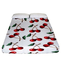 Cherry Red Fitted Sheet (king Size) by Kathrinlegg