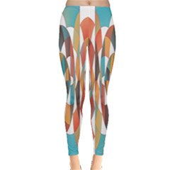 Colorful Geometric Abstract Leggings  by linceazul