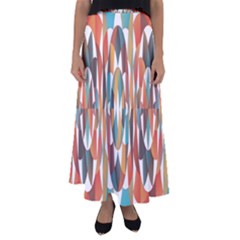 Colorful Geometric Abstract Flared Maxi Skirt by linceazul