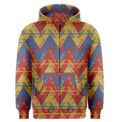 Aztec South American Pattern Zig Men s Zipper Hoodie by BangZart