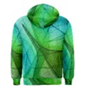 Sunlight Filtering Through Transparent Leaves Green Blue Men s Zipper Hoodie View2