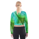 Sunlight Filtering Through Transparent Leaves Green Blue Cropped Sweatshirt View2