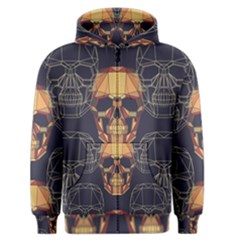 Skull Pattern Men s Zipper Hoodie by BangZart