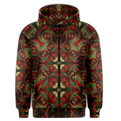 Fractal Kaleidoscope Men s Zipper Hoodie by BangZart