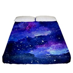 Galaxy Fitted Sheet (queen Size) by Kathrinlegg