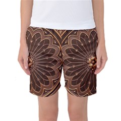 Decorative Antique Gold Women s Basketball Shorts by BangZart