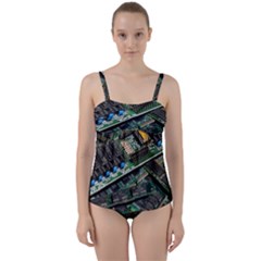 Computer Ram Tech Twist Front Tankini Set by BangZart