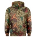 Art Traditional Flower  Batik Pattern Men s Zipper Hoodie View1